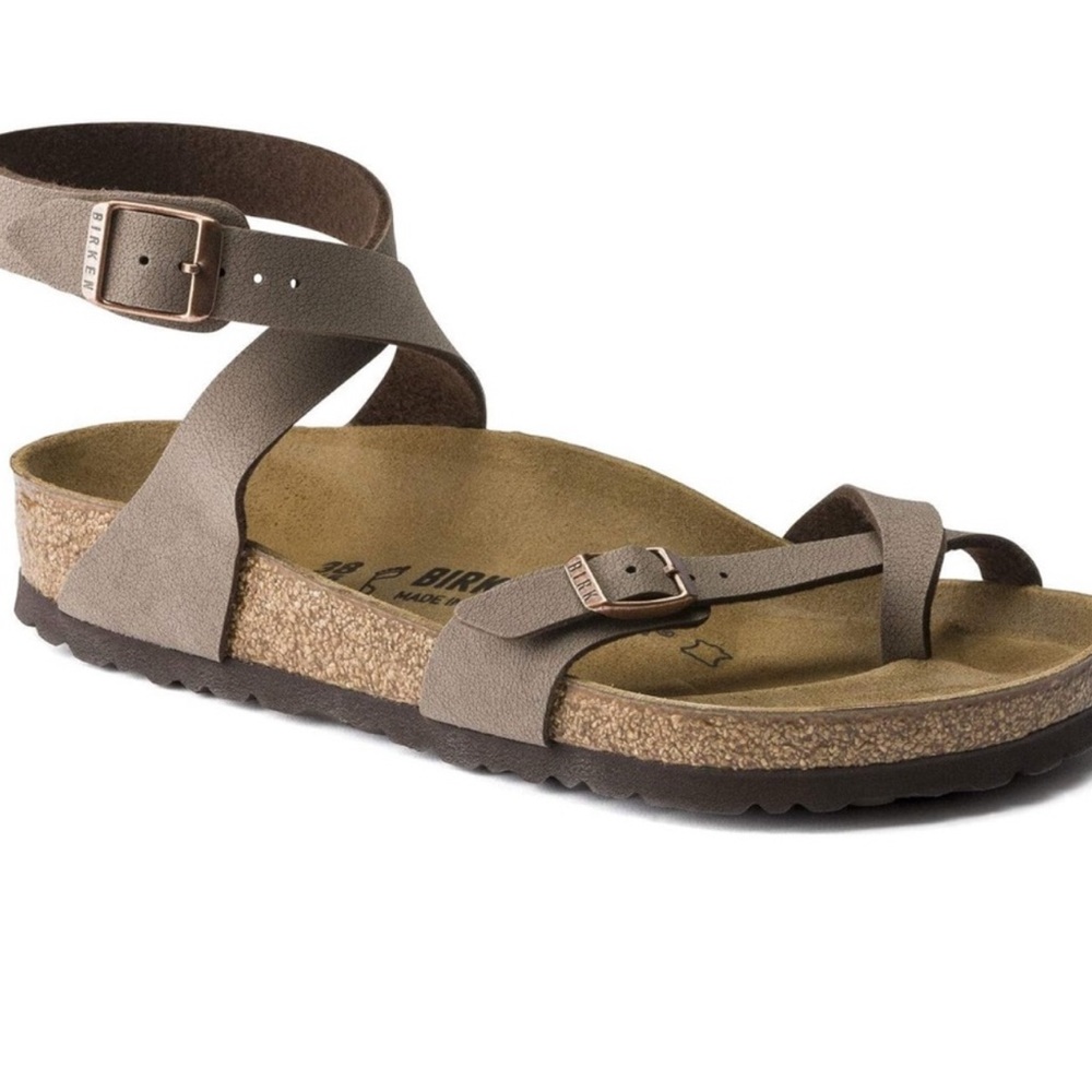 Birkenstock Brown Sandals with Anatomical Footbed and Slip-On Style